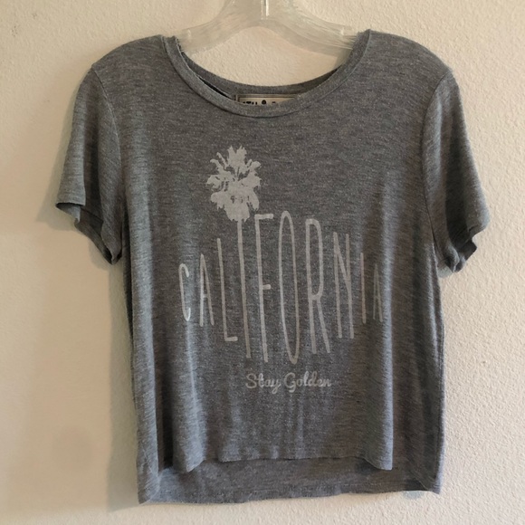 4th and rose Tops - California graphic tee t-shirt grey scoop neck